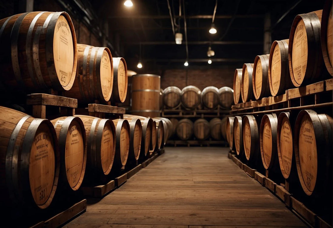 top shelf bourbon process of aging bourbon
