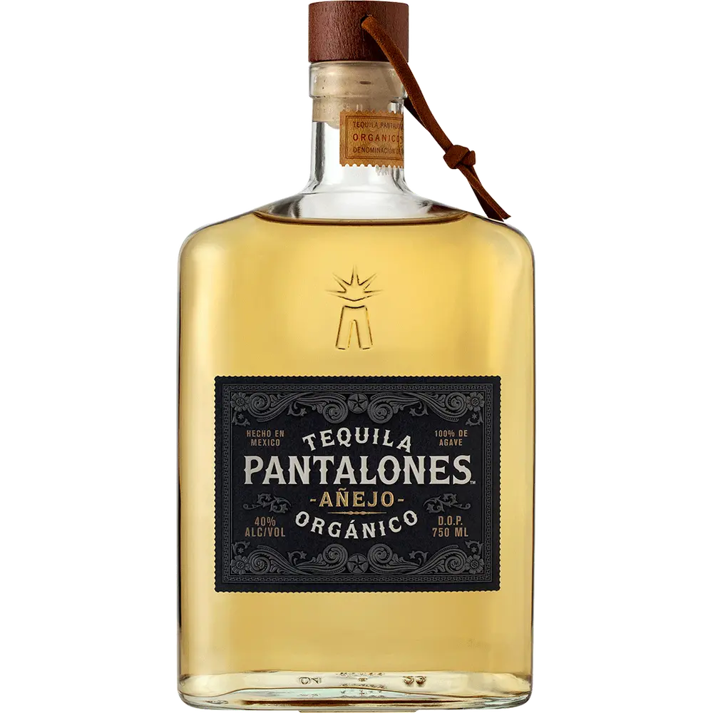Tequila Pantalones Añejo Organico 100% Agave, aged 15 months in American Oak Barrels. Organic Añejo Tequila with vanilla, butterscotch, and brown sugar notes. Sam Liquor Store California
