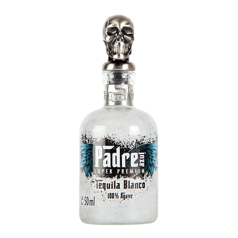 Padre Azul Blanco Tequila 750ml bottle with skull cap, 40% ABV, kosher, gluten-free, clear premium tequila from Mexico Padre Azul Blanco Tequila 750ml bottle with skull cap, 40% ABV, kosher, gluten-free, clear premium tequila from Mexico