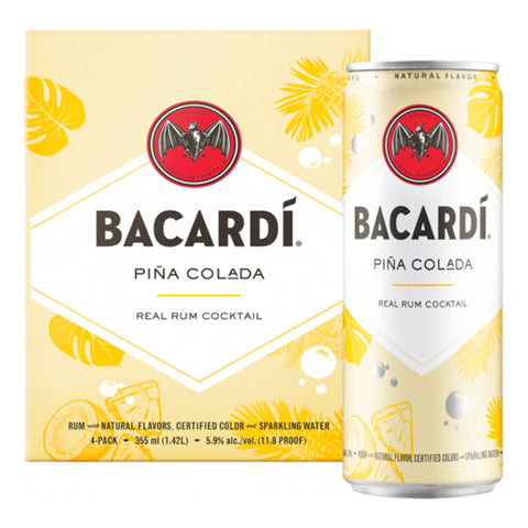 Bacardí Piña Colada Rum Cocktail 4pk Bacardí Piña Colada Rum Cocktail 4pk