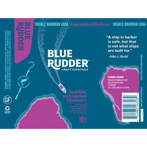 Blue Rudder Bourbon Watermelon Blueberry Cocktail Blue Rudder Bourbon Watermelon Blueberry Cocktail