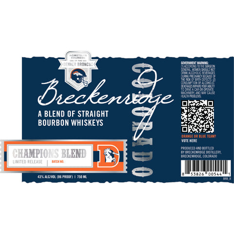 Breckenridge Champions Blend Bourbon Breckenridge Champions Blend Bourbon