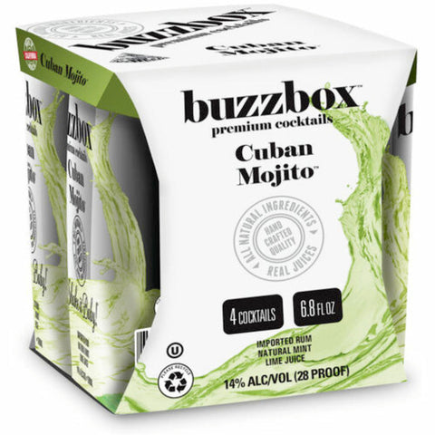 Buzzbox Cuban Mojito Cocktail 4PK Buzzbox Cuban Mojito Cocktail 4PK