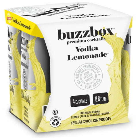 Buzzbox Vodka Lemonade Cocktail 4PK Buzzbox Vodka Lemonade Cocktail 4PK