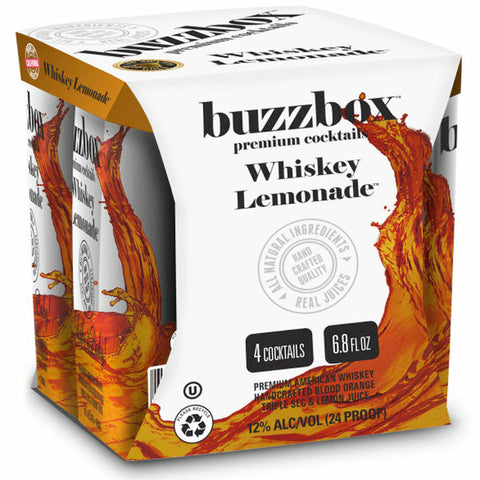 Buzzbox Whiskey Lemonade Cocktail 4PK Buzzbox Whiskey Lemonade Cocktail 4PK