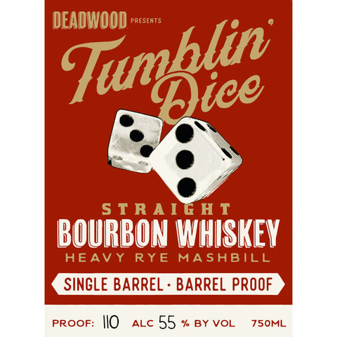 Deadwood Tumblin Dice 6 Year Single Barrel Bourbon Deadwood Tumblin Dice 6 Year Single Barrel Bourbon
