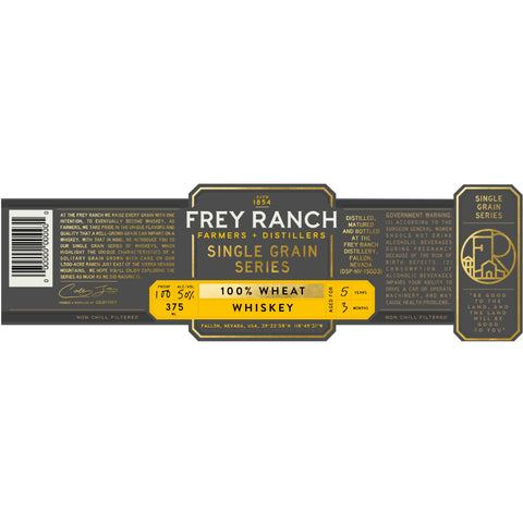 Frey Ranch Farmer & Distillers Single Grain Series Wheat Whiskey Frey Ranch Farmer & Distillers Single Grain Series Wheat Whiskey