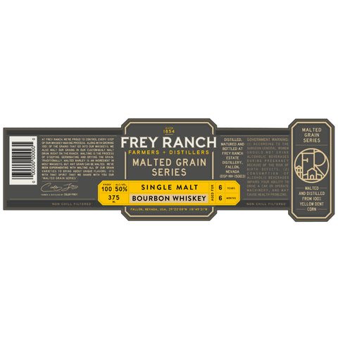 Frey Ranch Malted Grain Series Single Malt Bourbon Whiskey 375mL Frey Ranch Malted Grain Series Single Malt Bourbon Whiskey 375mL