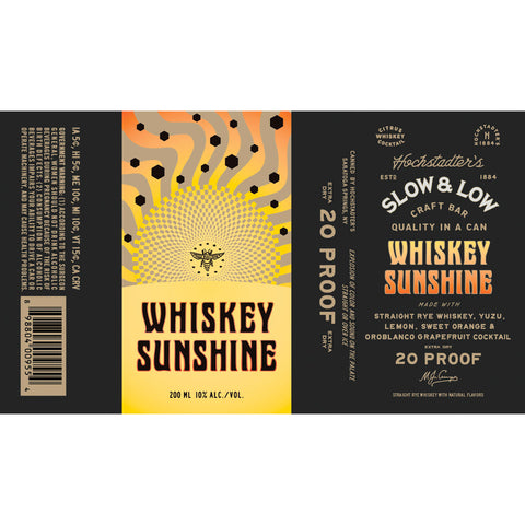 Hochstadter's Slow & Low Whiskey Sunshine Hochstadter's Slow & Low Whiskey Sunshine