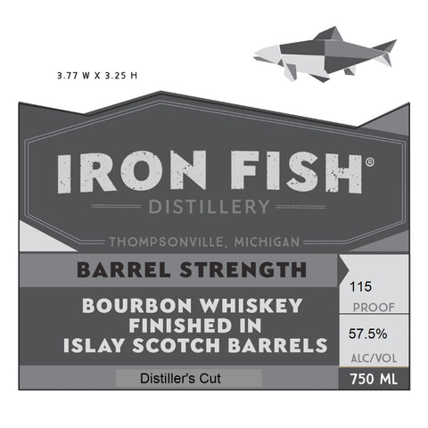 Iron Fish Barrel Strength Bourbon Finished In Islay Scotch Barrels Iron Fish Barrel Strength Bourbon Finished In Islay Scotch Barrels
