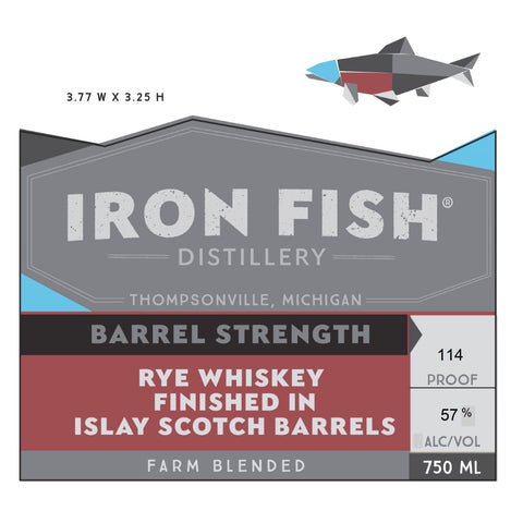 Iron Fish Barrel Strength Rye Finished in Scotch Barrels Iron Fish Barrel Strength Rye Finished in Scotch Barrels