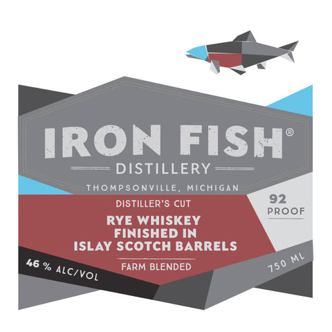 Iron Fish Distiller’s Cut Rye Finished in Scotch Barrels Iron Fish Distiller’s Cut Rye Finished in Scotch Barrels