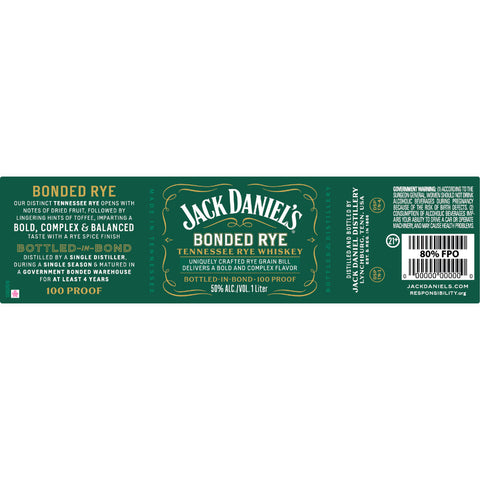Jack Daniel’s Bonded Tennessee Rye Whiskey Jack Daniel’s Bonded Tennessee Rye Whiskey