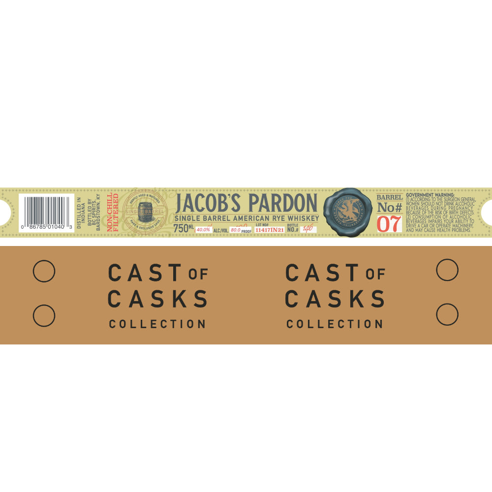 Jacob‘s Pardon Cast of Casks Rye Barrel No #07