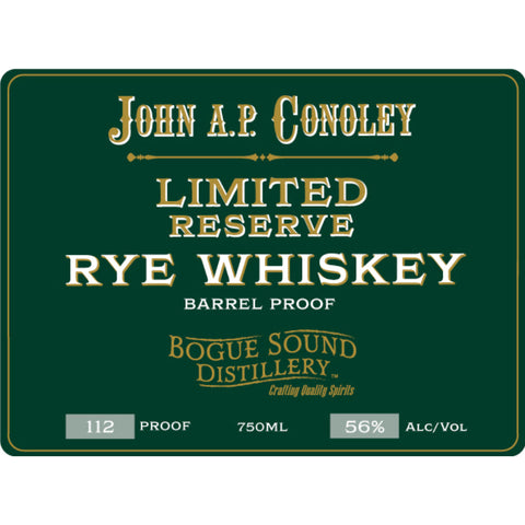 John A.P. Conoley Limited Reserve Rye Whiskey John A.P. Conoley Limited Reserve Rye Whiskey