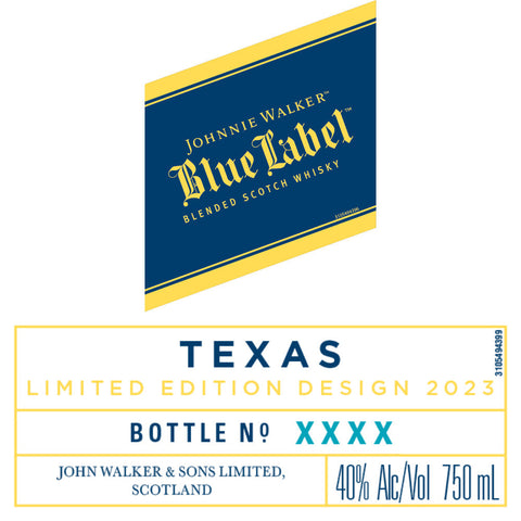 Johnnie Walker Blue Label Texas Limited Edition Design 2023 Johnnie Walker Blue Label Texas Limited Edition Design 2023