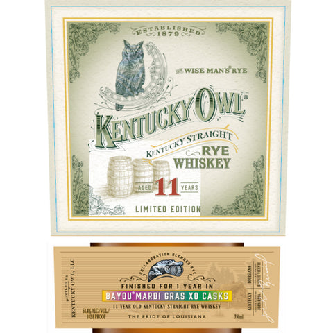 Kentucky Owl Mardi Gras Limited Edition 11 Year Straight Rye Kentucky Owl Mardi Gras Limited Edition 11 Year Straight Rye