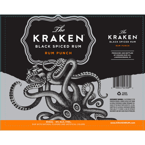 Kraken Black Spiced Rum Punch Cocktail 4PK Kraken Black Spiced Rum Punch Cocktail 4PK