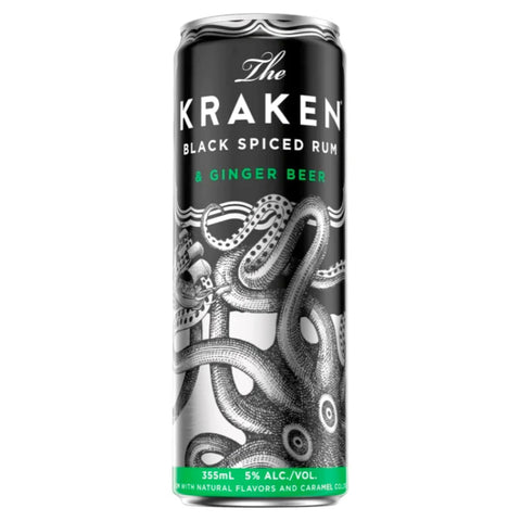 Kraken Black Spiced Rum & Ginger Beer Cocktail 4PK Kraken Black Spiced Rum & Ginger Beer Cocktail 4PK