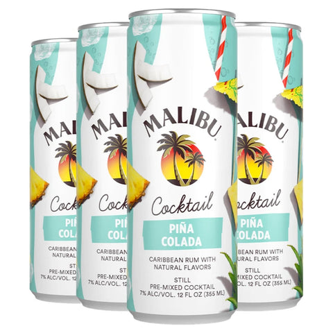 Malibu Piña Colada Canned Cocktails Malibu Piña Colada Canned Cocktails