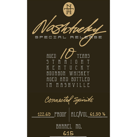 Nashtucky 10 Year Old Straight Kentucky Bourbon Nashtucky 10 Year Old Straight Kentucky Bourbon