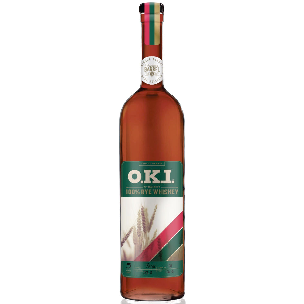 O.K.I. Single Barrel Straight 100% Rye Whiskey