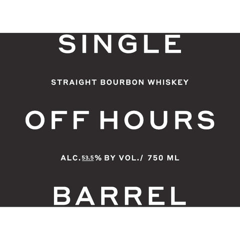 Off Hours Single Barrel Bourbon Whiskey Off Hours Single Barrel Bourbon Whiskey