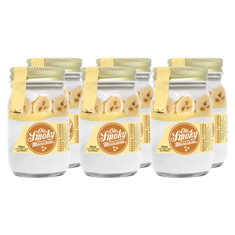 Ole Smoky Banana Pudding Cream Moonshine 50mL 6pk Ole Smoky Banana Pudding Cream Moonshine 50mL 6pk