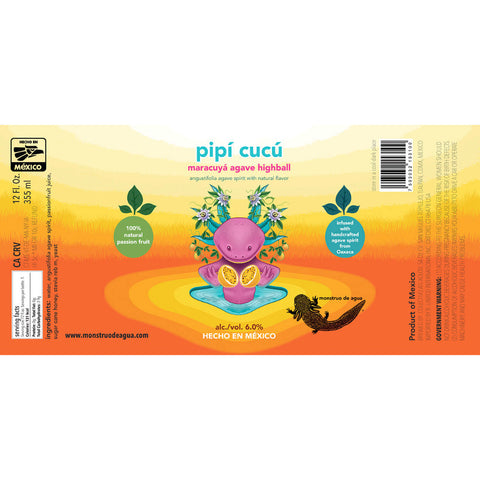 Pipí Cucú Maracuyá Agave Highball 24PK Pipí Cucú Maracuyá Agave Highball 24PK