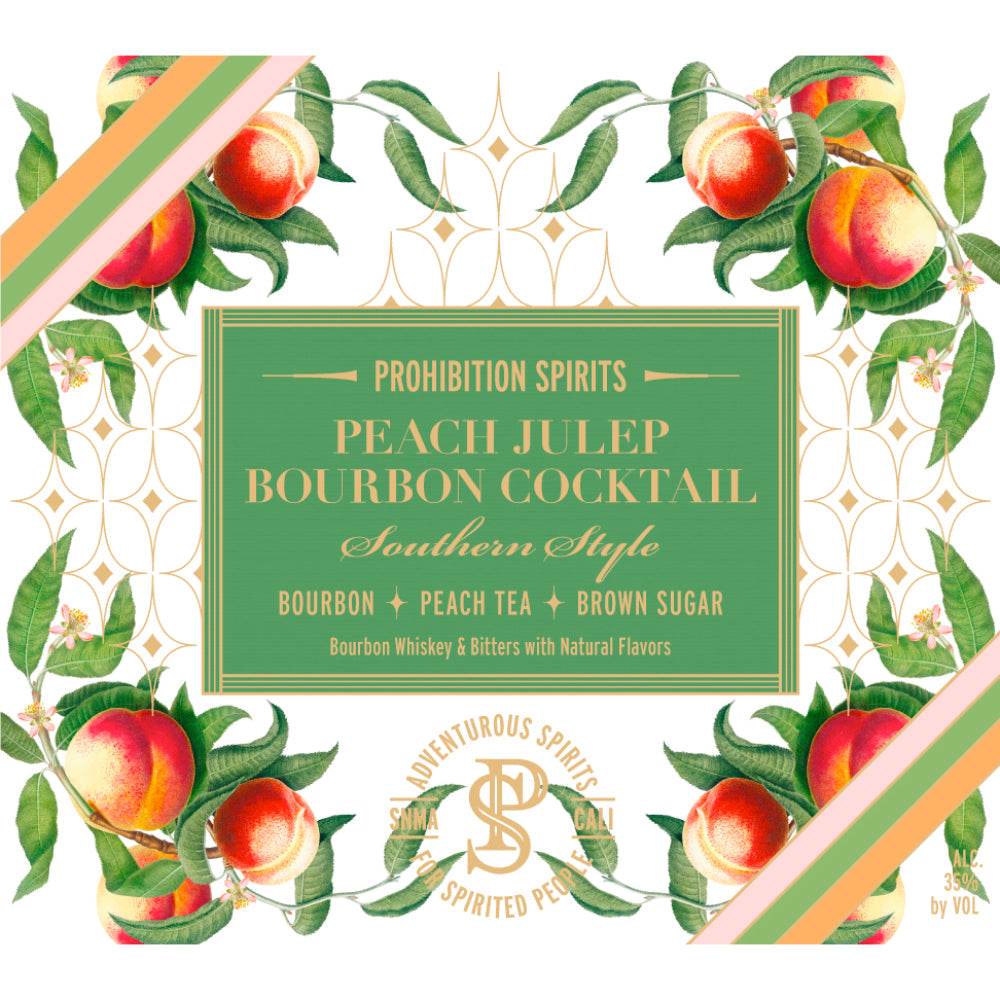 Prohibition Spirits Peach Julep Bourbon Cocktail