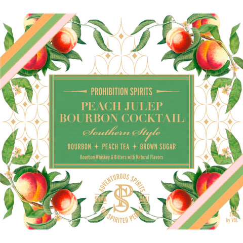 Prohibition Spirits Peach Julep Bourbon Cocktail Prohibition Spirits Peach Julep Bourbon Cocktail