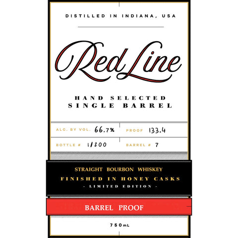Red Line Single Barrel Bourbon Finished In Honey Casks Red Line Single Barrel Bourbon Finished In Honey Casks