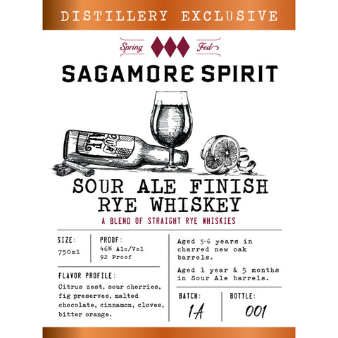 Sagamore Spirit Distillery Exclusive Sour Ale Finish Rye Whiskey Sagamore Spirit Distillery Exclusive Sour Ale Finish Rye Whiskey