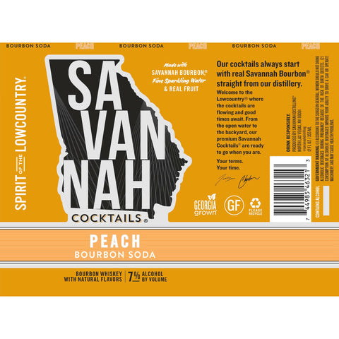 Savannah Cocktails Peach Bourbon Soda Savannah Cocktails Peach Bourbon Soda