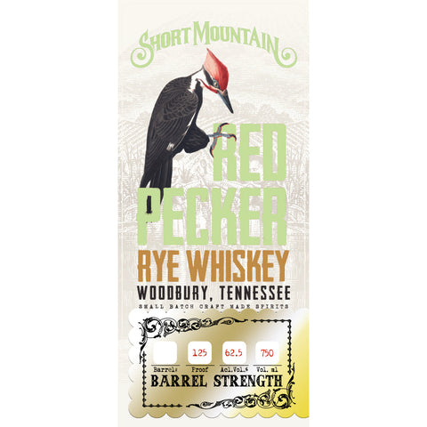 Short Mountain Red Pecker Rye Whiskey Short Mountain Red Pecker Rye Whiskey