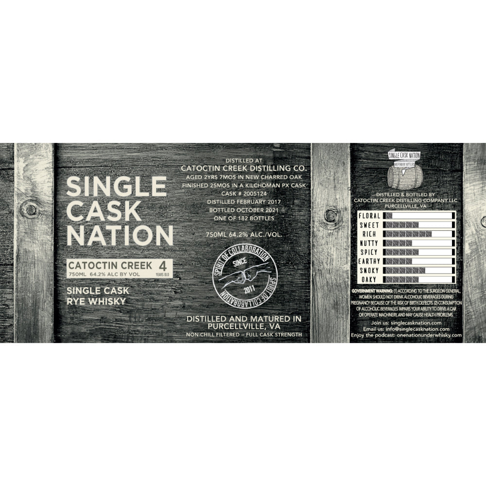 Single Cask Nation 4 Year Old Catoctin Creek Rye