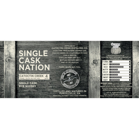 Single Cask Nation 4 Year Old Catoctin Creek Rye Single Cask Nation 4 Year Old Catoctin Creek Rye
