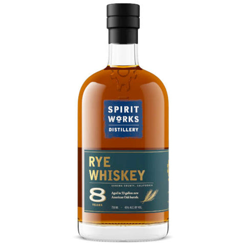 Spirit Works Distillery 8 Year Old Rye Aged In 53 Gallon New American Oak Barrels Spirit Works Distillery 8 Year Old Rye Aged In 53 Gallon New American Oak Barrels