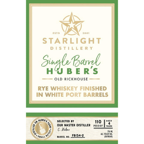 Starlight 4 Year Old Rye Finished in White Port Barrels Starlight 4 Year Old Rye Finished in White Port Barrels