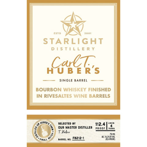 Starlight Bourbon Finished in Rivesaltes Wine Barrels Starlight Bourbon Finished in Rivesaltes Wine Barrels