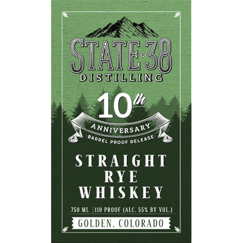 State 38 10th Anniversary Straight Rye State 38 10th Anniversary Straight Rye
