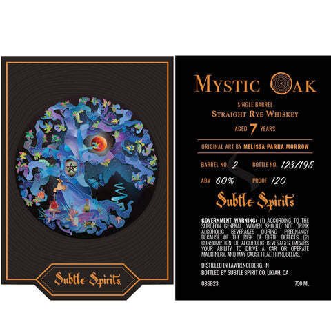 Subtle Spirits Mystic Oak 7 Year Old Straight Rye Subtle Spirits Mystic Oak 7 Year Old Straight Rye