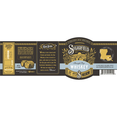 Sugarfield Straight Rye Whiskey Sugarfield Straight Rye Whiskey
