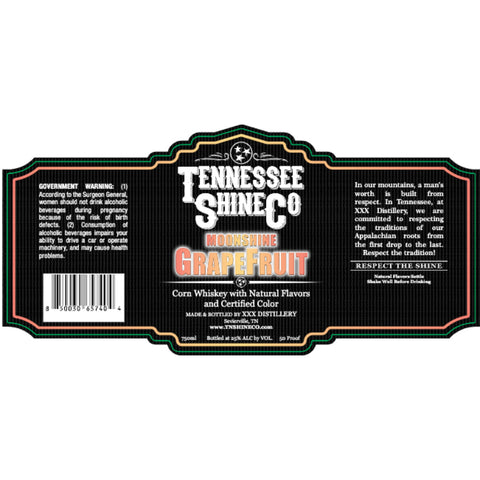 Tennessee Shine Co Grapefruit Moonshine Tennessee Shine Co Grapefruit Moonshine