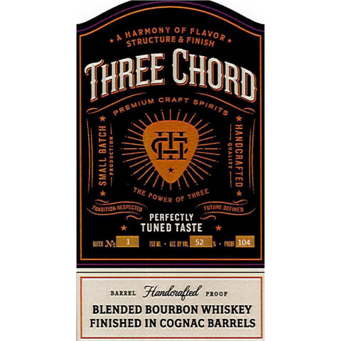 Three Chord Blended Bourbon Finished In Cognac Barrels Three Chord Blended Bourbon Finished In Cognac Barrels