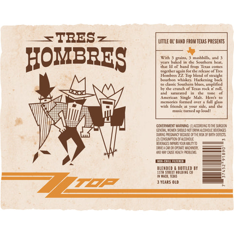 Tres Hombres ZZ Top Bourbon Finished in American Single Malt Casks Tres Hombres ZZ Top Bourbon Finished in American Single Malt Casks