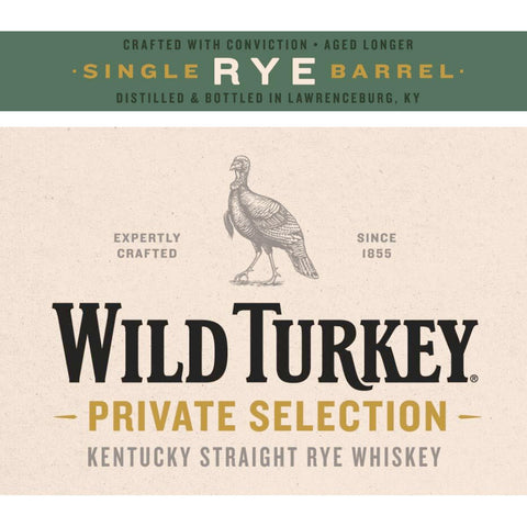 Wild Turkey Private Selection Single Barrel Rye Whiskey Wild Turkey Private Selection Single Barrel Rye Whiskey