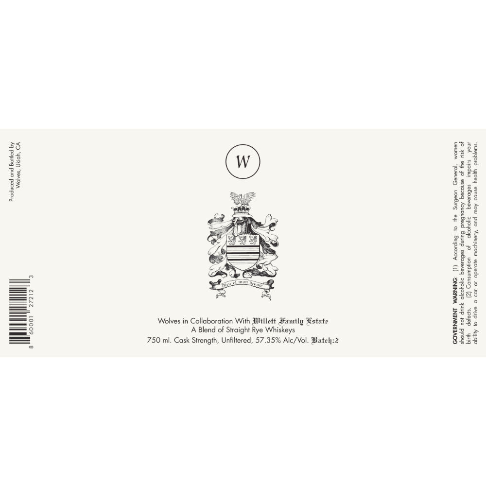 Wolves Whiskey X Willet Distillery The Rye Project Volume Two