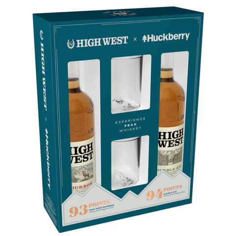 High West X Huckberry Holiday Gift Set With 2 Mt. Rainier Whiskey Peaks Glasses