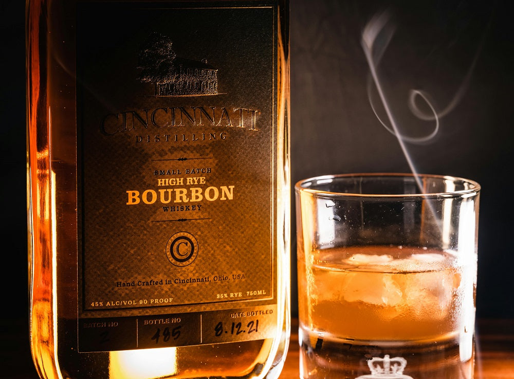 Bourbon liquor in a glass